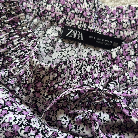 Zara floral pleated mini skirt skort - Picture 4 of 4